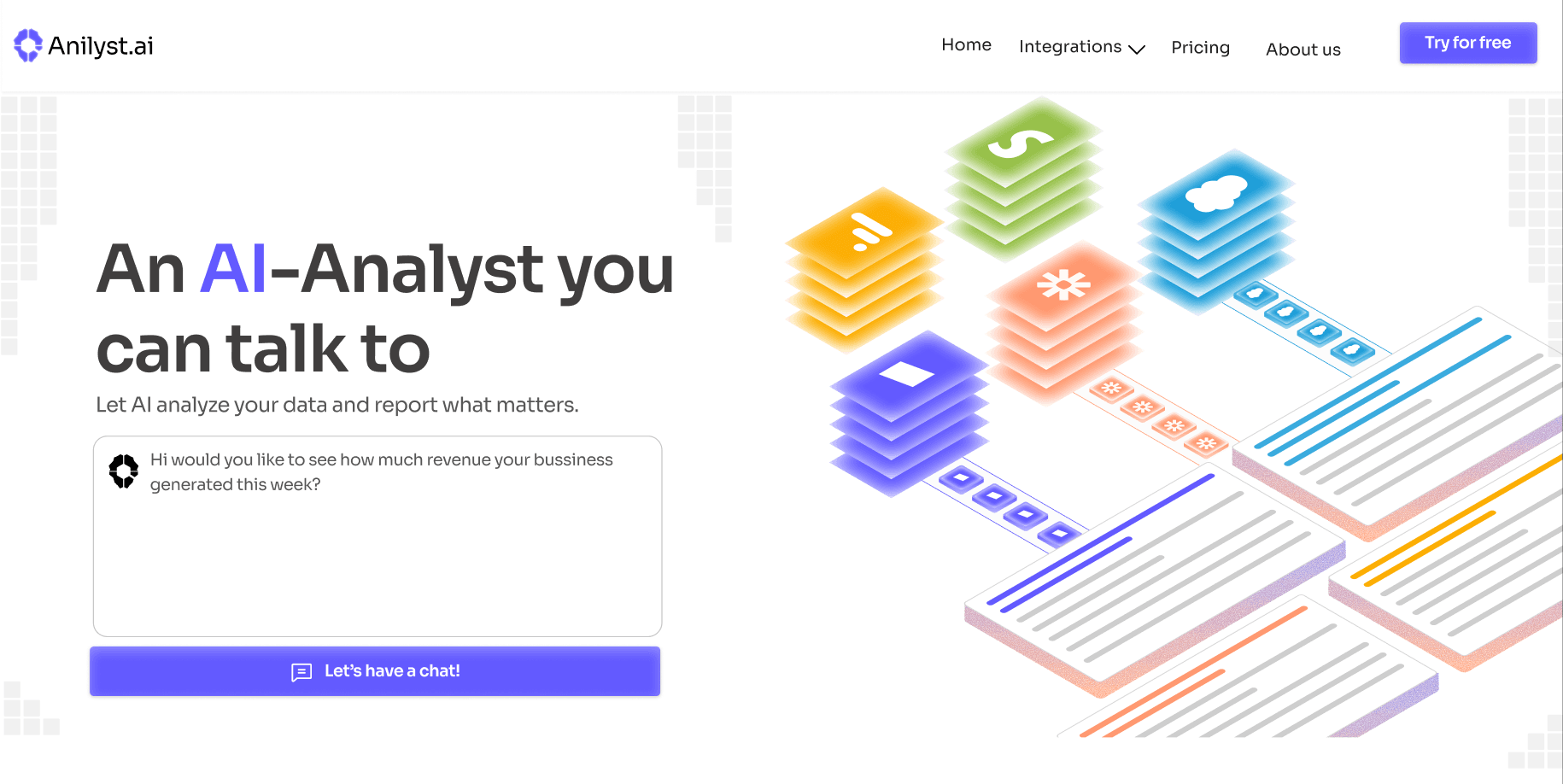 Anilyst.ai landing hero